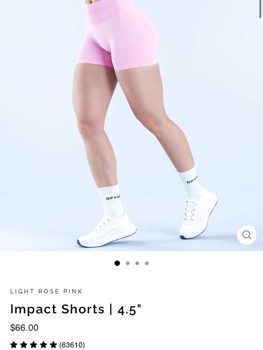 Impact Shorts 4.5" - Light Rose Pink